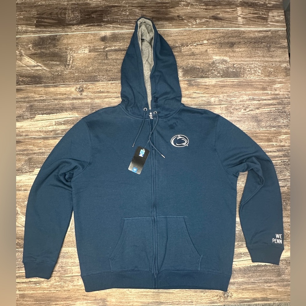 Penn State Full Zip Hoodie XL Navy Nittany Lions NWT